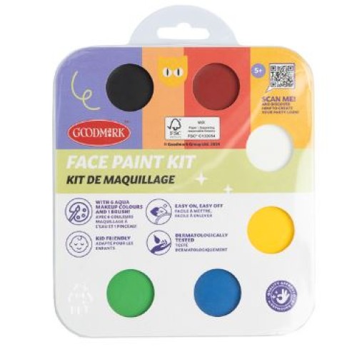 Paleta 6 Colores Maquillaje al Agua Goodmark D'Orleac