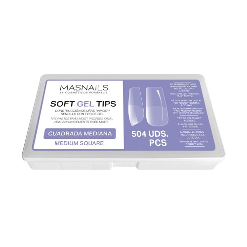 Tips Gel 504uds Cuadrada MasNails