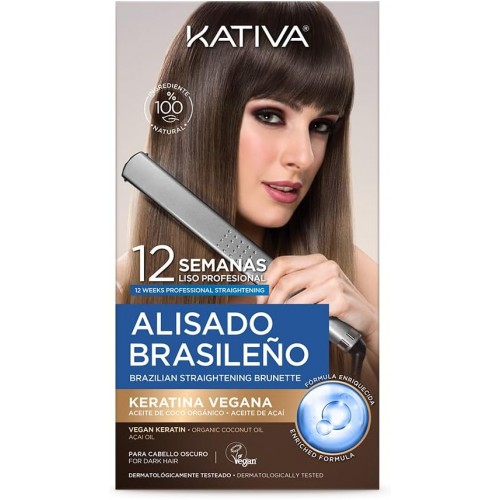 Kit Alisado Brasileño Cabellos Oscuros Kativa