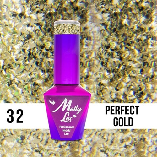 Esmalte semipermanente 32 Perfect Gold 10ml MollyLac