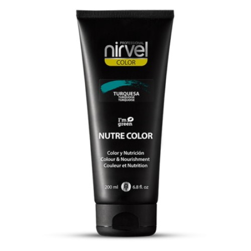 Mascarilla de Color Nutre Color Turquesa Flúor 200ml Nirvel Mascarilla de Color Nutre Color Turquesa Flúor 200ml Nirvel