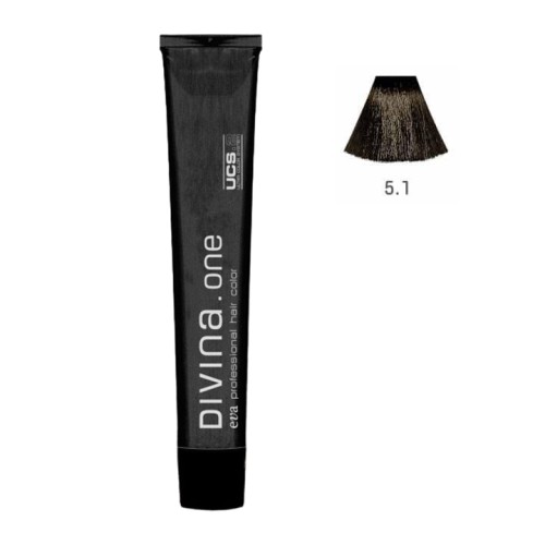 Tinte Permanente Divina One 5.1 100ml Eva Professional