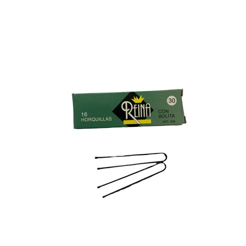 Horquillas 30 Negra Bolita Reina Horquillas 30 Negra Bolita Reina