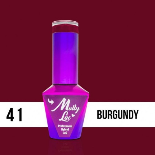 Esmalte semipermanente Burgundy nº41 10ml MollyLac Esmalte semipermanente Burgundy nº41 10ml MollyLac