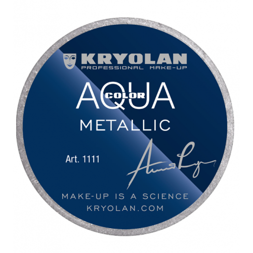 Aquacolor Metallic Silver 8ml Kryolan