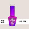 Esmalte semipermanente 27 I Love Pink 10ml MollyLac Esmalte semipermanente 27 I Love Pink 10ml MollyLac