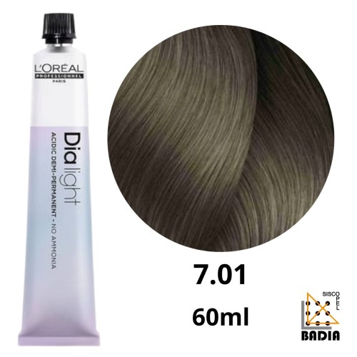 Coloración Ácida L'Oréal Professionnel Dia Light 7.01 Rubio de 60ml