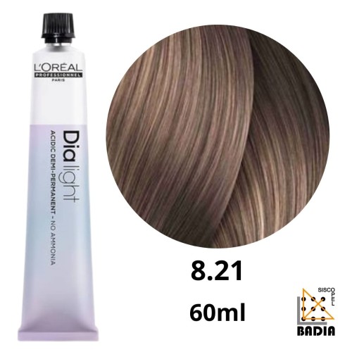 Coloración Ácida L'Oréal Professionnel Dia Light 8.21 Rubio Claro de 60ml