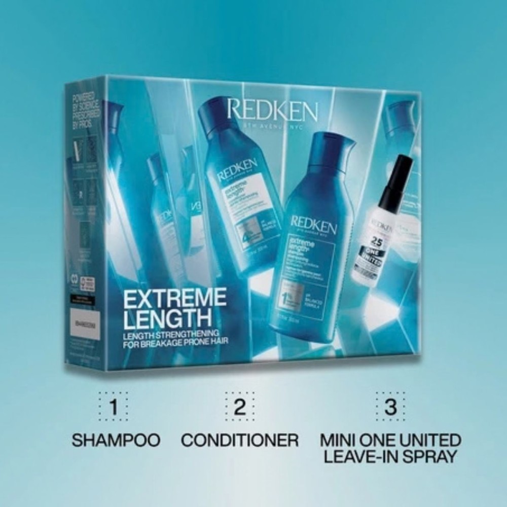 Set Fortalecedor para Cabello Largo y Débil Redken Extreme Length Holiday Gift Set de 3 Productos Set Fortalecedor para Cabello Largo y Débil Redken Extreme Length Holiday Gift Set de 3 Productos