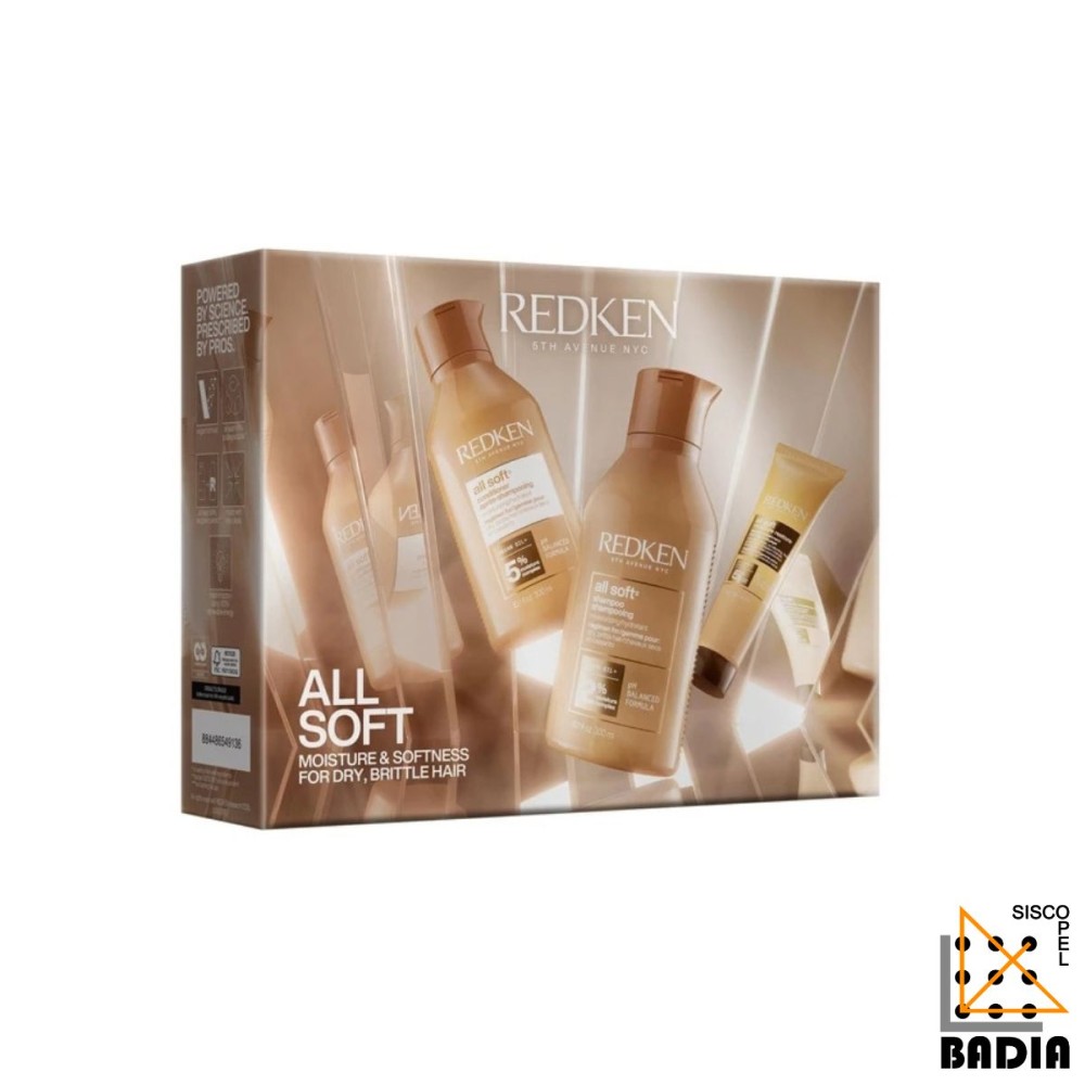Set Hidratante para Cabello Seco y Quebradizo Redken All Soft Holiday Gift Set de 3 Productos