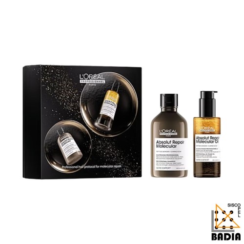 Pack Capilar L'Oréal Professionnel Absolut Repair Molecular Duo/26 Champú 300ml + Aceite 90ml Pack Capilar L'Oréal Professionnel Absolut Repair Molecular Duo/26 Champú 300ml + Aceite 90ml