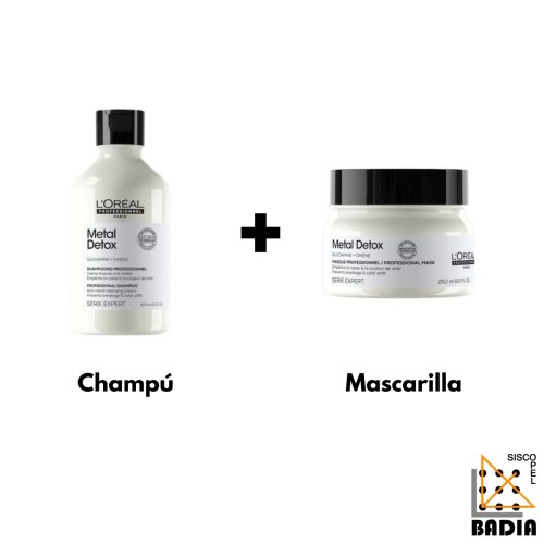 Pack Capilar L'Oréal Professionnel Metal Detox Duo/26 Champú 300ml + Mascarilla 250ml Pack Capilar L'Oréal Professionnel Metal Detox Duo/26 Champú 300ml + Mascarilla 250ml