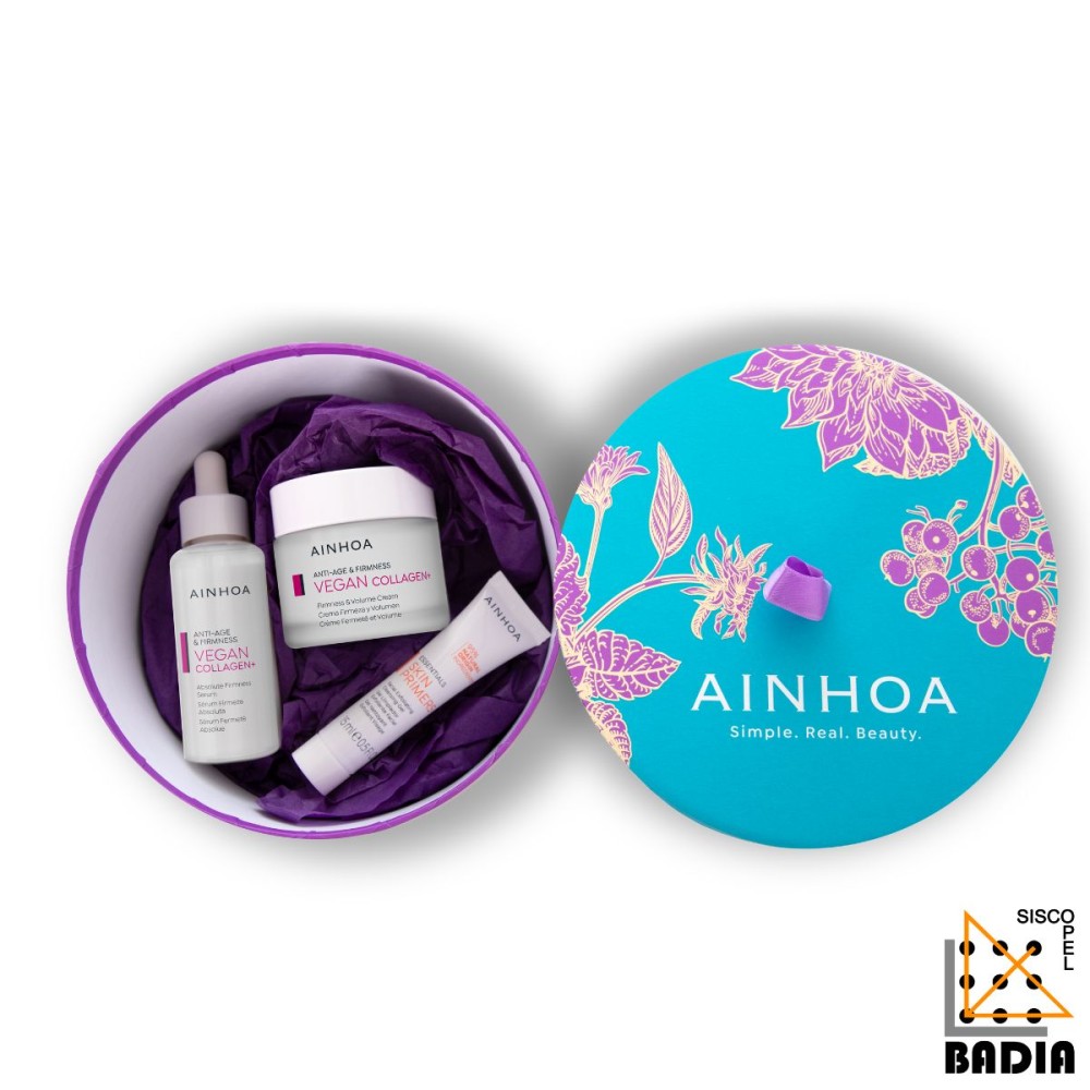 Pack Facial Ainhoa Vegan Collagen+ Firmeza y Volumen Navidad 2026 de 50ml + 50ml + 15ml Pack Facial Ainhoa Vegan Collagen+ Firmeza y Volumen Navidad 2026 de 50ml + 50ml + 15ml
