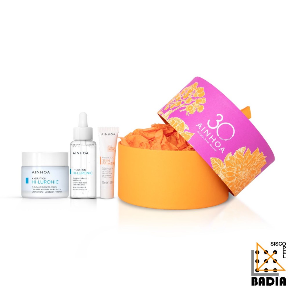 Pack Facial Ainhoa Hi-Luronic Crema Rica Hidratación Profunda Navidad 2026 de 50ml + 50ml + 15ml