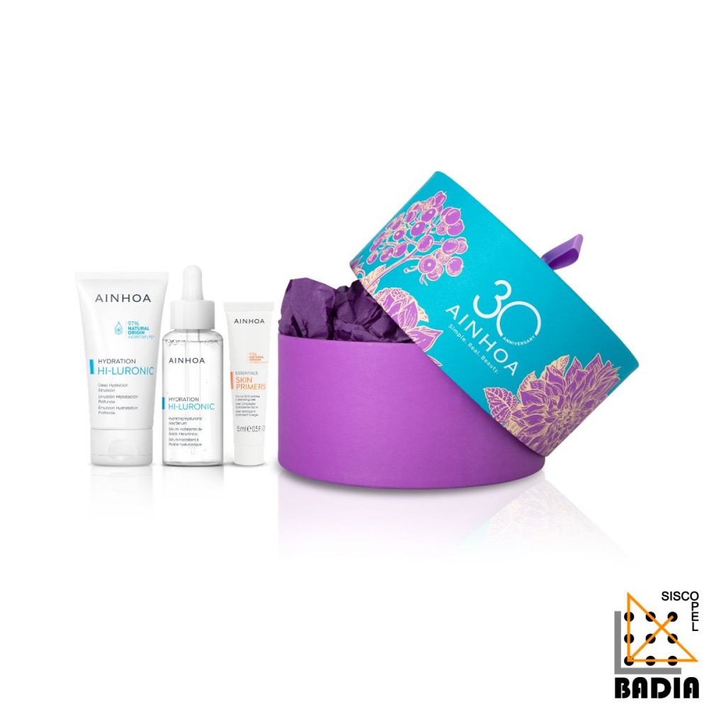 Pack Facial Ainhoa Hi-Luronic Emulsión Hidratación Profunda Navidad 2026 de 50ml + 50ml + 15ml Pack Facial Ainhoa Hi-Luronic Emulsión Hidratación Profunda Navidad 2026 de 50ml + 50ml + 15ml