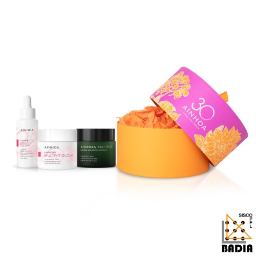 Pack Facial Ainhoa Multivit Glow Ligera y Neo-Tech Navidad 2026 de 3 x 50ml