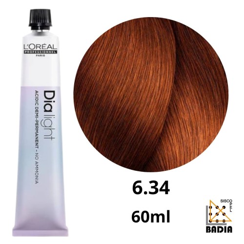 Coloración Ácida L'Oréal Professionnel Dia Light 6.34 de 60ml Coloración Ácida L'Oréal Professionnel Dia Light 6.34 de 60ml