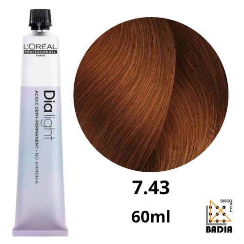 Coloración Ácida L'Oréal Professionnel Dia Light 7.43 de 60ml
