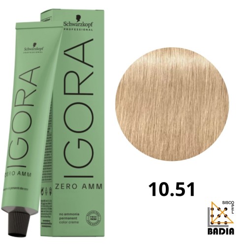 Tinte Permanente Sin Amoniaco Igora Zero AMM 10-51 Rubio Platino Dorado Ceniza 60ml Schwarzkopf Tinte Permanente Sin Amoniaco Igora Zero AMM 10-51 Rubio Platino Dorado Ceniza 60ml Schwarzkopf