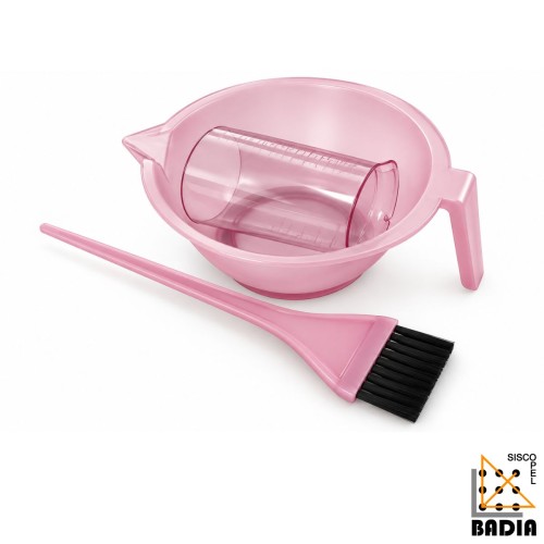 Set de Coloración Sibel Alpine Rosa con Bol, Pincel y Vaso Medidor Set de Coloración Sibel Alpine Rosa con Bol, Pincel y Vaso Medidor