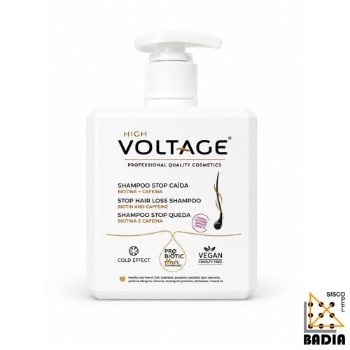 Champú Anticaída Voltage Stop Caída Biotina Cafeína de 500ml Champú Anticaída Voltage Stop Caída Biotina Cafeína de 500ml