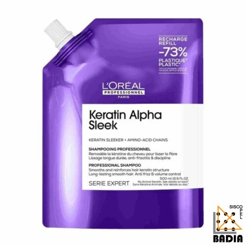 Recarga de Champú L'Oréal Professionnel Keratin Alpha Sleek Sin Sulfatos de 500ml Recarga de Champú L'Oréal Professionnel Keratin Alpha Sleek Sin Sulfatos de 500ml