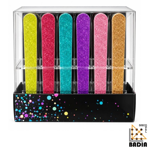 Lote de Navidad con 24 Limas de Uñas de Purpurina Lote de Navidad con 24 Limas de Uñas de Purpurina