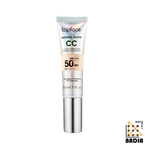CC Cream Correctora TopFace Natural Glow CC Color Correcting Cream & Concealer 003 Warm Linen con FPS 50+