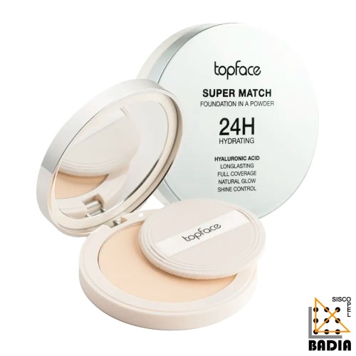 Base en Polvo TopFace Super Match Tono 005 Natural con Hidratación 24 Horas
