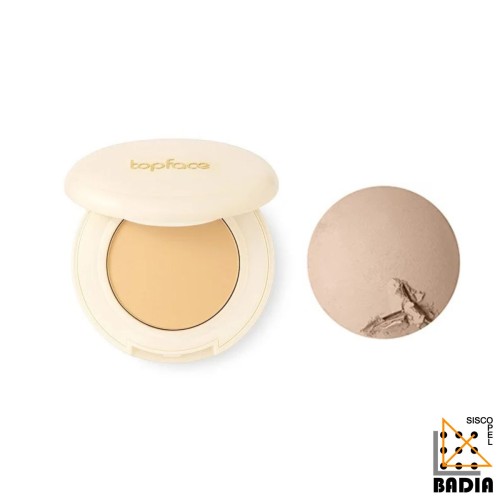 Polvo Facial Horneado TopFace ProHD Natural Glow Baked Powder Tono 002 Soft Vainilla