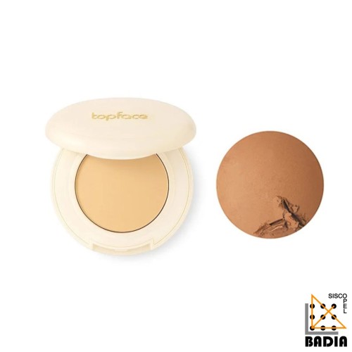 Polvo Facial Horneado TopFace ProHD Natural Glow Baked Powder Tono 006 Deep Bronze