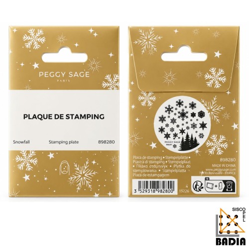 Placa de Stamping Peggy Sage Snowfall para Nail Art Placa de Stamping Peggy Sage Snowfall para Nail Art