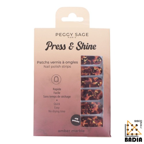 Tiras de Esmalte Peggy Sage Press & Shine Amber Marble Tiras de Esmalte Peggy Sage Press & Shine Amber Marble