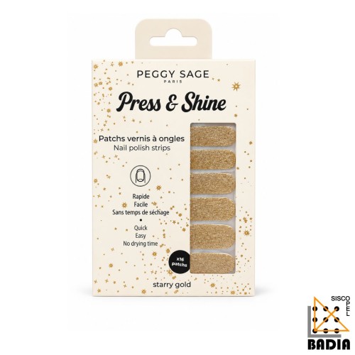Tiras de Esmalte Peggy Sage Press & Shine Starry Gold Tiras de Esmalte Peggy Sage Press & Shine Starry Gold