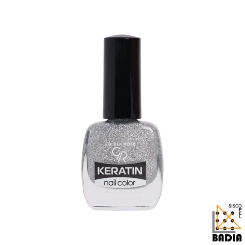 Esmalte de Uñas con Glitter y Queratina Golden Rose Keratin Nail Color Nº401 Plata Estelar Esmalte de Uñas con Glitter y Queratina Golden Rose Keratin Nail Color Nº401 Plata Estelar