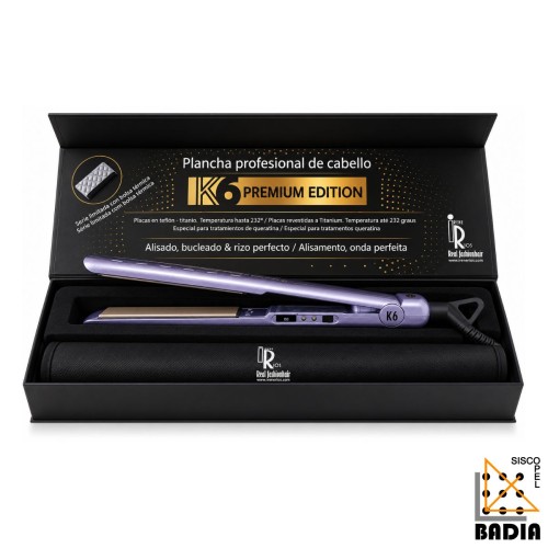 Plancha Profesional Irene Rios K6 Morada Premium de 26 mm
