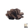 Clip Flor Multiposición de Terciopelo Gris y Marrón
