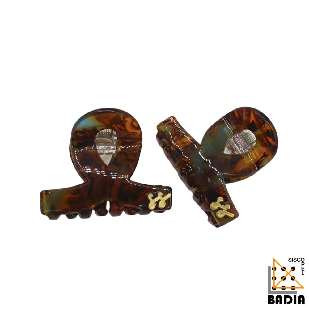 Pack de 2 Mini Pinzas para el Cabello Ponette Carey Marrón