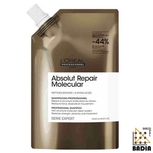 Recarga Champú Capilar L'Oreal Professionel Absolut Molecular Repair Serie Expert de 1000ml Recarga Champú Capilar L'Oreal Professionel Absolut Molecular Repair Serie Expert de 1000ml