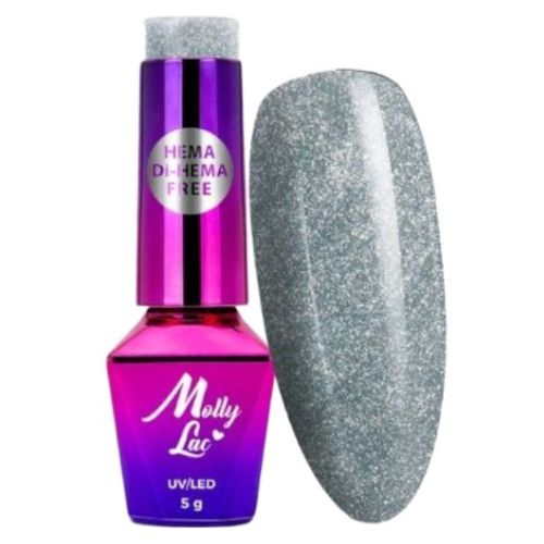 Esmalte de Uñas Semipermanente Molly Lac Night Glowing Precious Nº 677 5ml