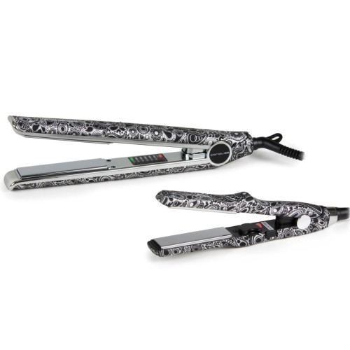 Pack Plancha de Pelo Corioliss C1 con C-TRIP en Silver Paisley