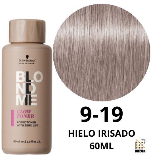 Tinte de Coloración Ácida Schwarzkopf BlondME Glow Toner (9-19) Hielo Irisado de 60ml Tinte de Coloración Ácida Schwarzkopf BlondME Glow Toner (9-19) Hielo Irisado de 60ml