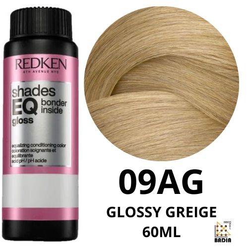Tinte de Coloración Ácida Redken Shades EQ Bonder Inside 09AG Glossy Greige de 60ml Tinte de Coloración Ácida Redken Shades EQ Bonder Inside 09AG Glossy Greige de 60ml