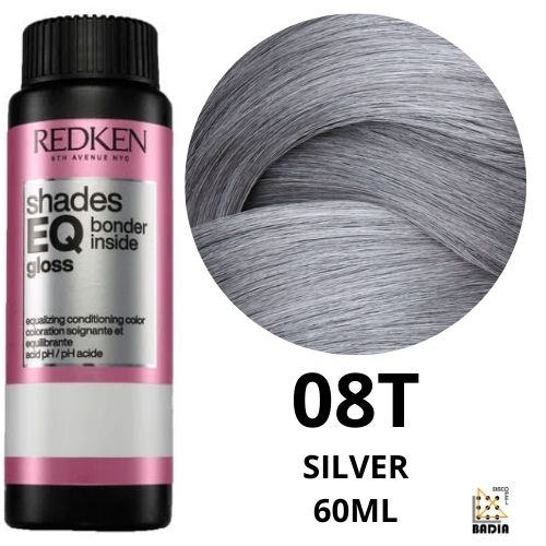 Tinte de Coloración Ácida Redken Shades EQ Bonder Inside 08T Silver de 60ml Tinte de Coloración Ácida Redken Shades EQ Bonder Inside 08T Silver de 60ml