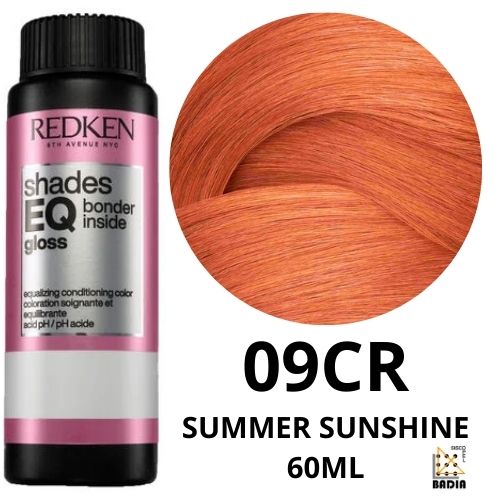 Tinte de Coloración Ácida Redken Shades EQ Bonder Inside 09CR Summer Sunshine de 60ml Tinte de Coloración Ácida Redken Shades EQ Bonder Inside 09CR Summer Sunshine de 60ml