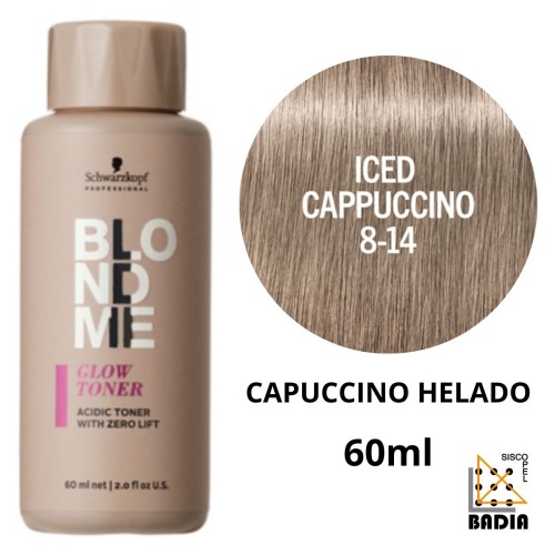 Tinte de Coloración Ácida Schwarzkopf BlondME Glow Toner 8-14 Cappuccino Helado de 60ml Tinte de Coloración Ácida Schwarzkopf BlondME Glow Toner 8-14 Cappuccino Helado de 60ml