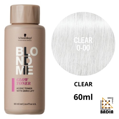 Tinte de Coloración Ácida Schwarzkopf BlondME Glow Toner 0-00 Clear de 60ml Tinte de Coloración Ácida Schwarzkopf BlondME Glow Toner 0-00 Clear de 60ml