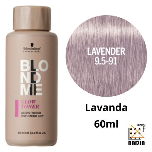 Tinte de Coloración Ácida Schwarzkopf BlondME Glow Toner 9.5-91 Lavanda de 60ml Tinte de Coloración Ácida Schwarzkopf BlondME Glow Toner 9.5-91 Lavanda de 60ml