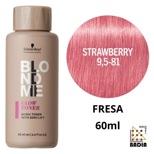Tinte de Coloración Ácida Schwarzkopf BlondME Glow Toner 9.5-81 Fresa de 60ml