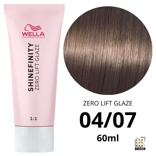 Tinte de Coloración Ácida Wella Professionals ShineFinity Zero Lift Glaze 04/07 Bitter Chocolate de 60ml Tinte de Coloración Ácida Wella Professionals ShineFinity Zero Lift Glaze 04/07 Bitter Chocolate de 60ml
